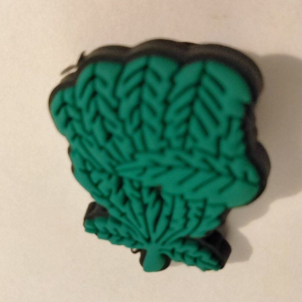 Cannabis Shoe Charm Green Leaf Shaped EcoFriendly Nature Themed Adults